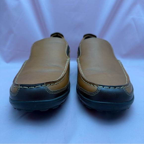 Cole Haan Men’s Leather Slip-On Loafers Sz 12M Tan Moc Toe Comfort Shoes - Picture 3 of 11